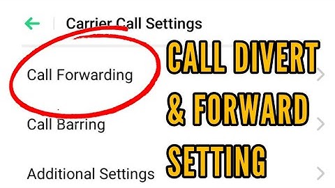 Redmi Note 5 Pro Call Divert/Forward Setting