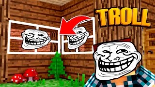 Minecraft: Trollagem do Vidro Falso !! - (Minecraft Troll)