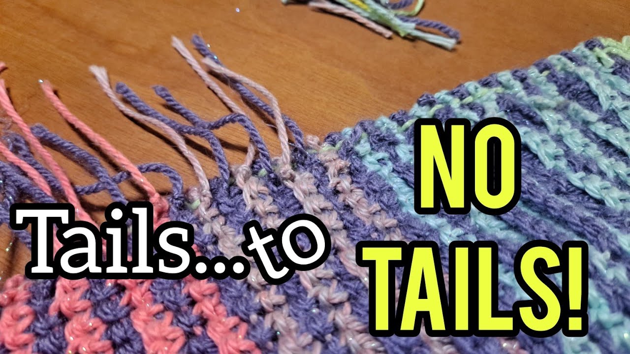 Как избавиться от хвостиков при мозаичном вязании крючком — мой любимый метод — закрытие петель у...