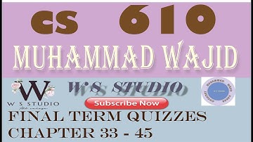 cs610 final exam quizzes ~ cs610