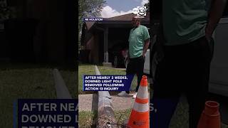 Homeowner says light pole knocked down by car left on sidewalk for weeks until Action 13 stepped in