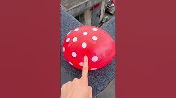 Experiment: Will a water balloon explode if it rolls down from a tall building? 💥🎈 #balloon