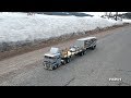 RC FLIGHT DJI SPARK ACTIVE TRACK ON TAMIYA GLOBE LINER B TRAIN HAUL