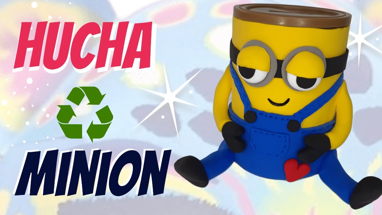 Hucha Minion ♻️ | Recicla latas  y decora con pasta flexible (DIY fácil para niños)