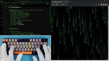 ASMR Programming - Matrix Rain Animation - No Talking