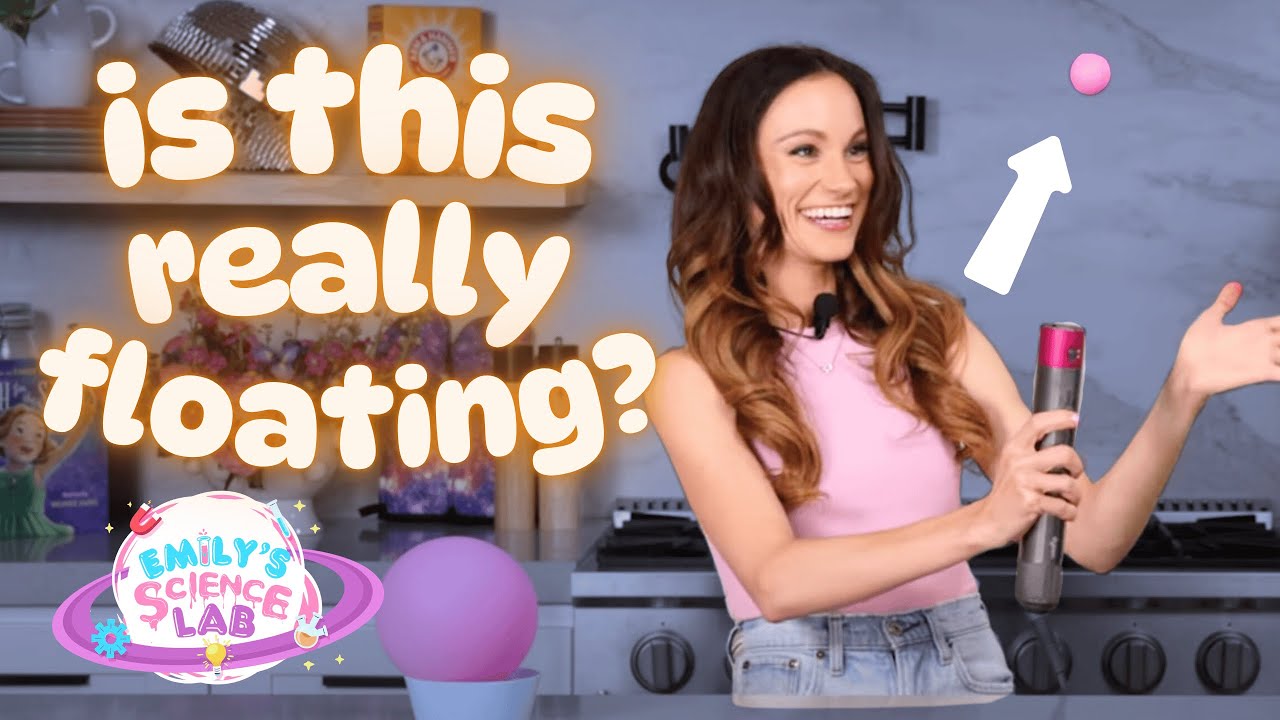 Emily's Science Lab - Levitating Ping Pong Ball - Bernoulli Experiment for Kids