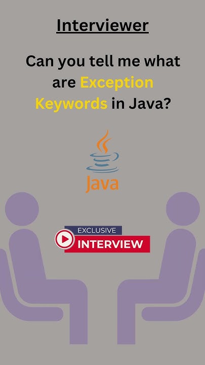 What are exception keywords in Java? | Java interview question #shorts ...