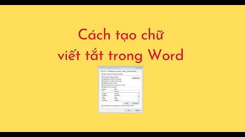 Cách tạo chữ viết tắt trong Word