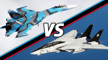 SU-27 Flanker VS F-14 B Tomcat, BVR & ACM Combat | DCS World |