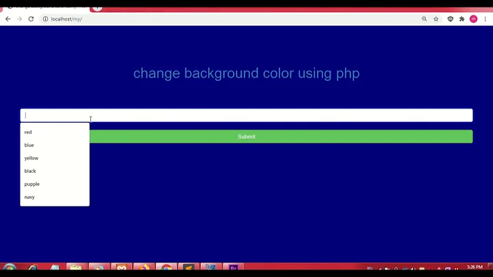 Php color Change