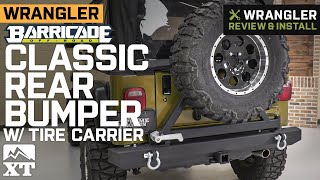 19872006 Jeep Wrangler Barricade Classic Rear Bumper w/ Tire Carrier Review & Install