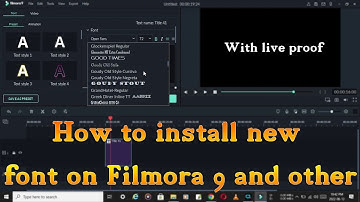How to install/add new font on filmora 9 and other version.