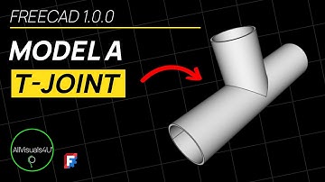 ⏱ TIMELAPSE 📌 FreeCAD Part Design - T-Joint Model - FreeCAD 1 Tutorial - FreeCAD For Beginners