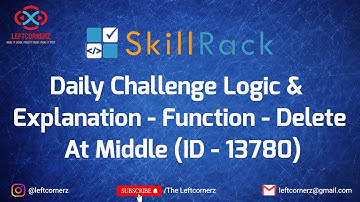 function - delete at middle (21-08-2021) | skillrack daily challenge