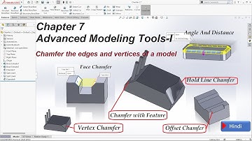Chapter 7 Simple and Advance Chamfer and type of Chamfer in Solidworks 2020
