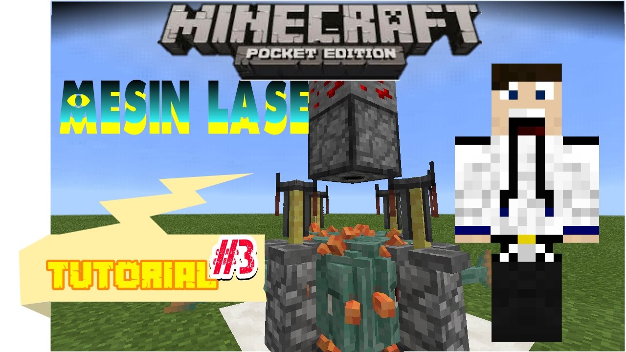Membuat Mesin Laser - Minecraft PE #3 - YouTube