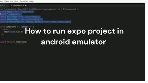 React native | How to run expo project in android emulator @codeforevet