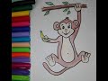 رسم قرد بطريقه سهله How To Draw Monkey 
