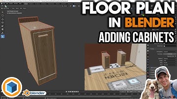 Adding CABINETS to Your Floor Plan in Blender - Blender Floor Plan Modeling Tutorial Part 4