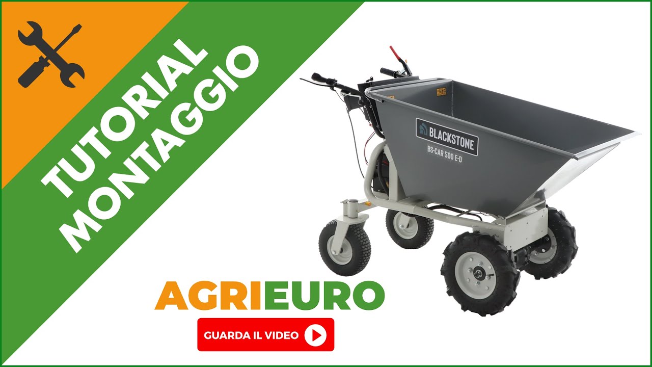 Carriola elettrica a batteria BlackStone BS-CAR 500 E-D: montaggio