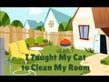 I taught my cat to clean my room