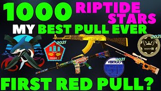 1000 CSGO RIPTIDE STARS | FIRST RED PULL? (1000$+)