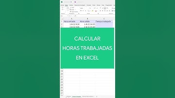 Calcular HORAS TRABAJADAS en Excel