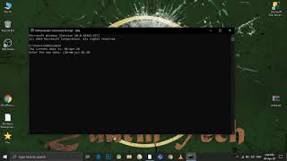 How to change date & time using cmd