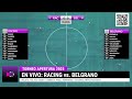 🔴RACING vs BELGRANO CBA | TORNEO APERTURA | EN VIVO