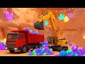 Baustellen Fahrzeuge für Kinder 🚜 | Bagger, Kipper, Bohrer Song | Wir graben tief! ⛏️