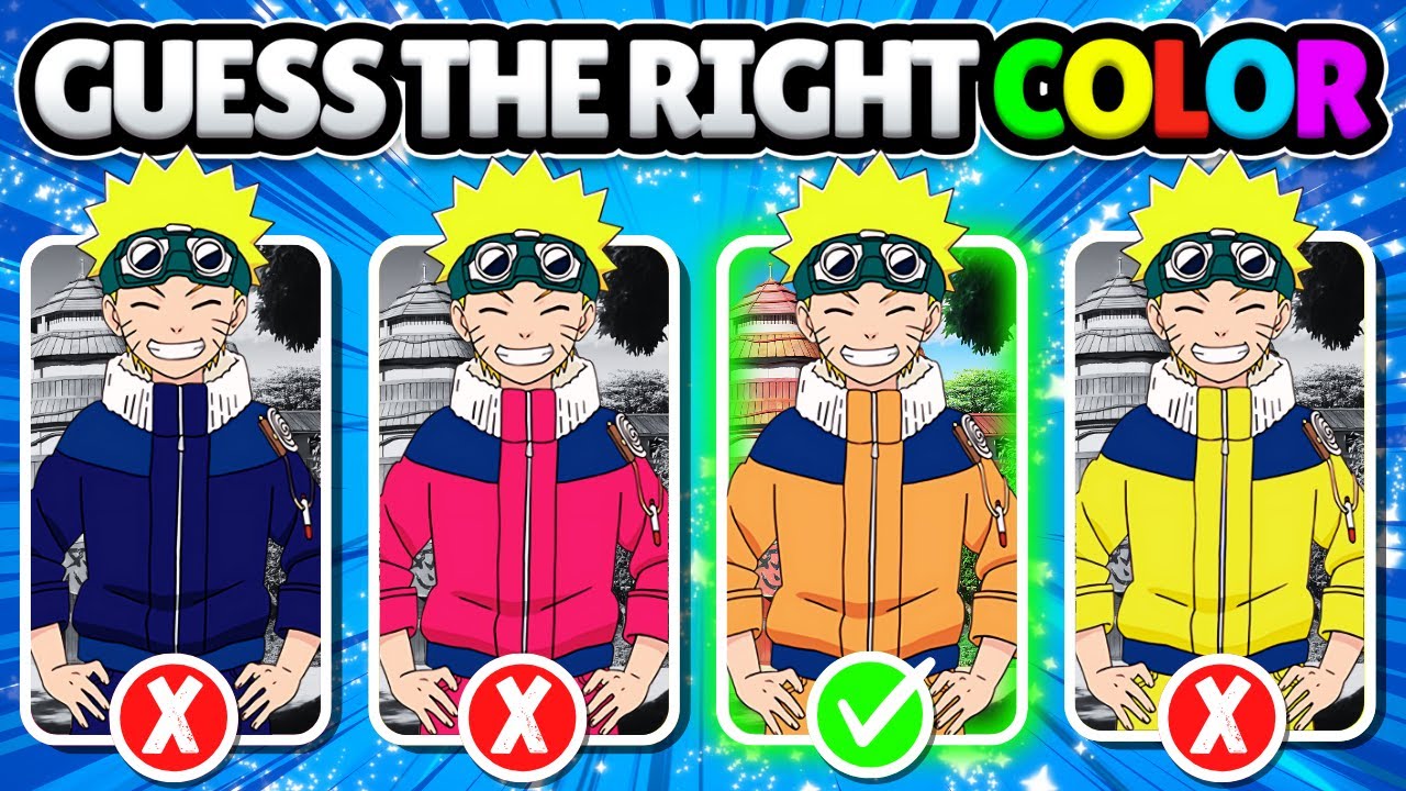 🔥GUESS THE RIGHT OUTFIT COLOR OF THESE NARUTO CHARACTERS! | Naruto Quiz