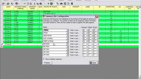 Logbook Pro Desktop - Summary Bar