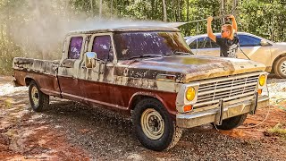 First Wash in 21 Years: ABANDONED 1969 Ford F250 Crew Cab. How Bad is It?