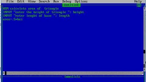 Calculate area of triangle in Qbasic