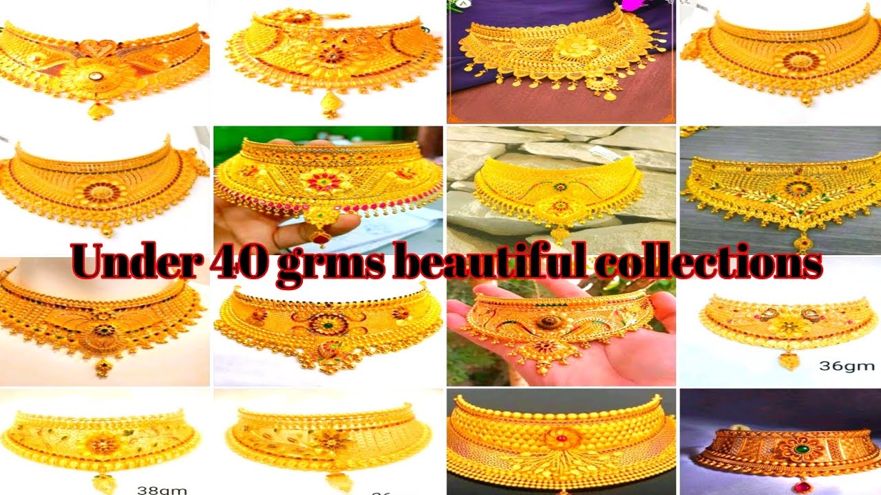 22k gold beautiful chokor necklace collection!! Latest gold jewelry designs|Usjewellryworld|
