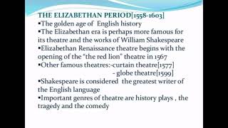 The Important Periods in the History of English Literature