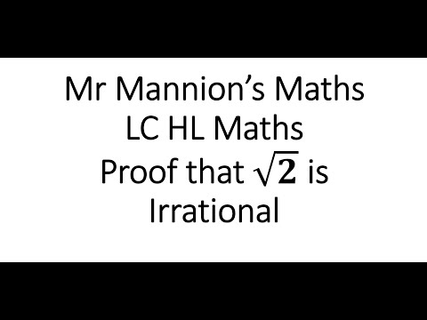 Proof that root 2 is Irrational