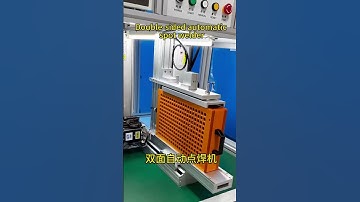 Lithium battery automatic double-sided spot welding machine #batterypack #automation #equipment