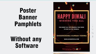 How to Design Diwali Poster  Banner  Pamphlets Without any Software in Just Minutes in Hindi screenshot 5
