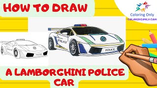 How To Draw A Lamborghini Police Car