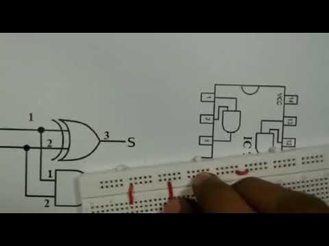 Half adder on breadboard step by step - YouTube