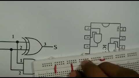 Half adder on breadboard step by step