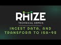 Ingest external manufacturing data, transform it to ISA-95 with Rhize