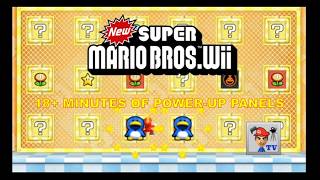 New Super Mario Bros Wii - 18+ Minutes of Power-Up Panels