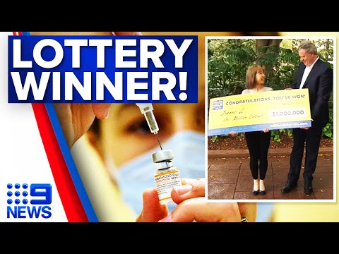 Sydney woman wins $1 million vaccination lottery | Coronavirus | 9 News Australia
