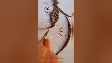 Arabic bold mehndi design| learn bold henna leaf |how to make henna leaves |#leaf #arabicmehndi