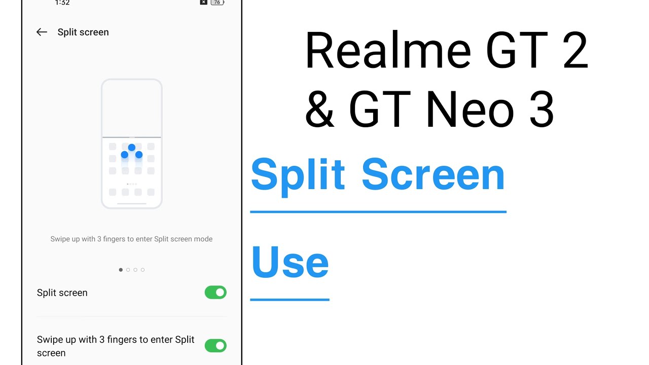 Realme GT 2 & GT Neo 3 How To Use Split Screen