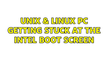 Unix & Linux: PC getting stuck at the Intel boot screen (2 Solutions!!)