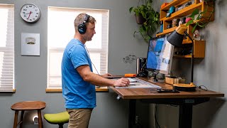 2 Uplift Desk Standing Desks & 8 Accessories Reviewed 🪑 | BoutenkoFIlms Office Tour