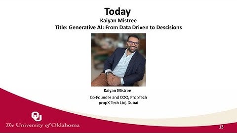 GSC Webinar | Generative AI- From Data to Decisions | Kaiyan. K. Mistree | October 2, 2025
